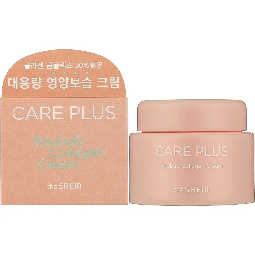 Коллагеновый крем The Saem Care Plus Baobab Collagen Cream 100 мл - фото 2