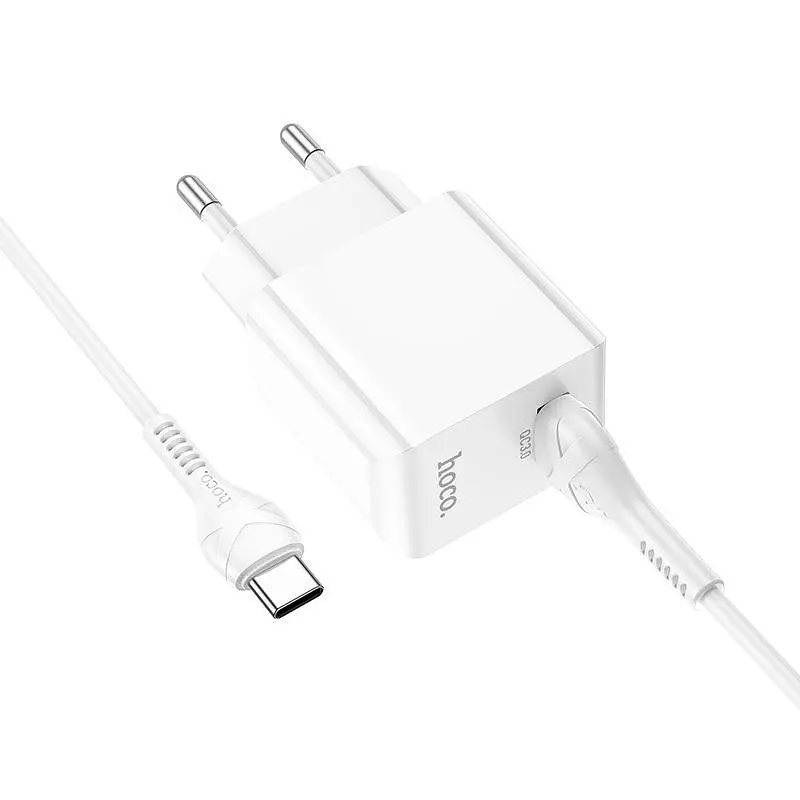 Зарядный комплект Hoco C98AType-C cable Proton 1 USB 18W белый - фото 5