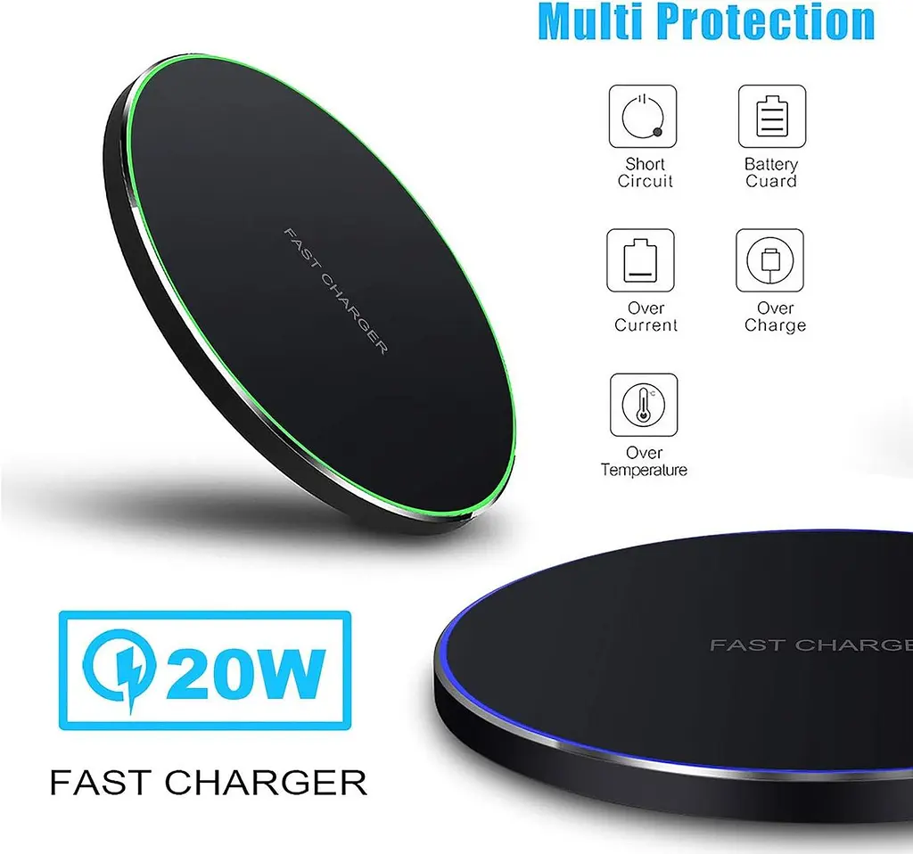 Бездротова зарядка FDGAO 20W для iPhone, Samsung, AirPods, ультратонка Qi-панель - фото 7