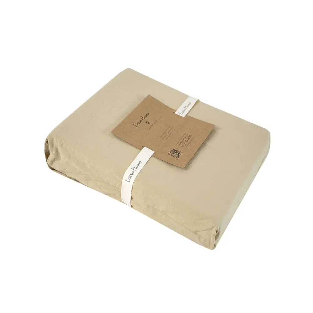 Постельное белье Lotus Home - Rebeca бежевый семейный - фото 5