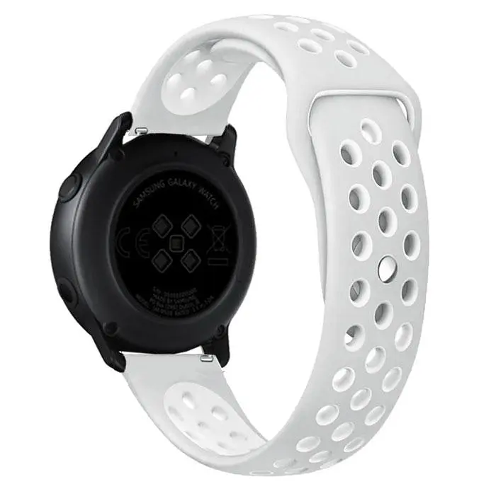 Спортивный ремешок Primo Perfor Sport для часов Samsung Galaxy Watch Active/Active 2 Grey White - фото 2