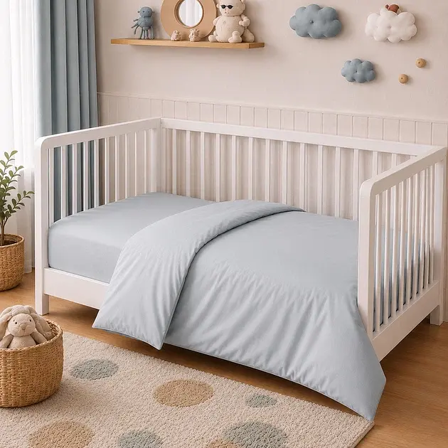 Дитяча постільна білизна BABY Poplin Line Light Gray (2200012858530) - фото 4