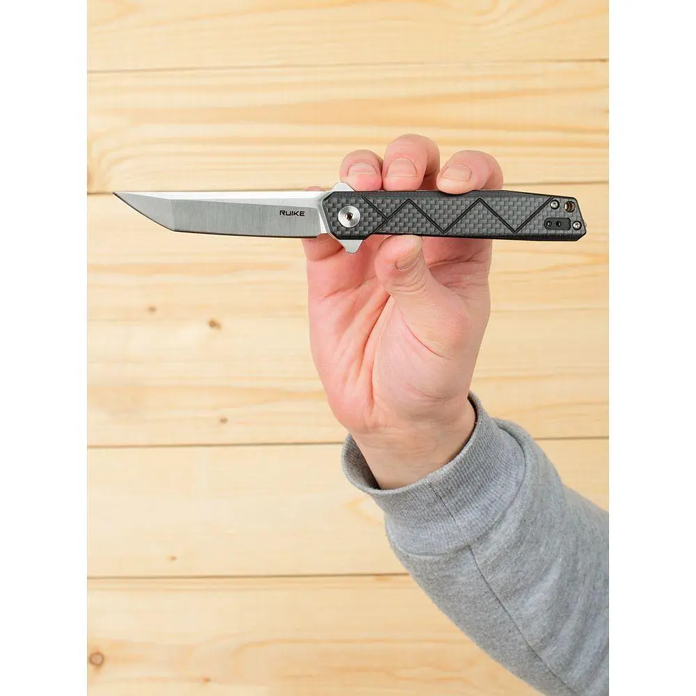 Ніж складаний туристичний Ruike P127-CB/(9.1 см) 14C28N/G10 + карбоновий fiber чорний - фото 3