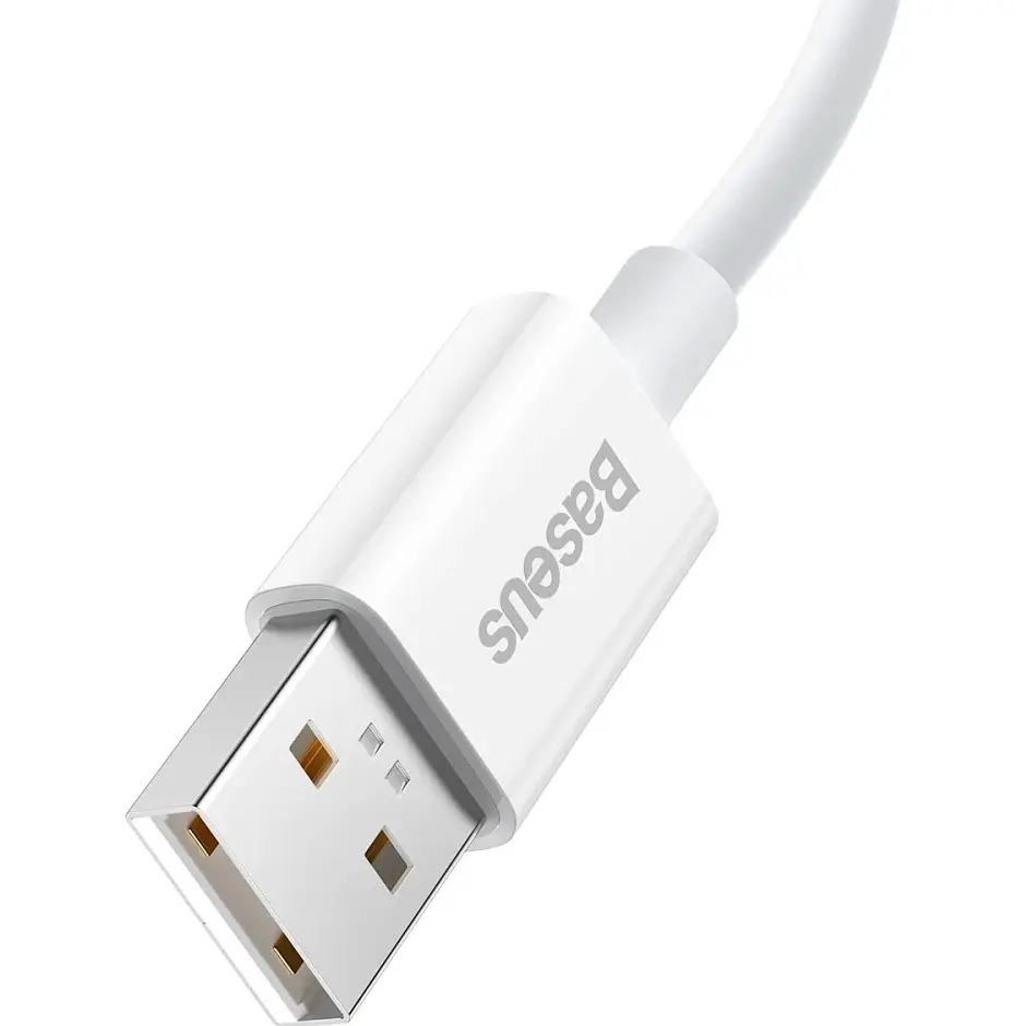 Кабель Baseus Superior Series SUPERVOOC USB-A to USB-C 65W 1m White (CAYS000902) [106118] - фото 3