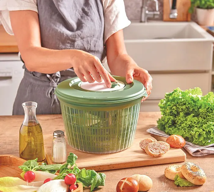 Контейнер для миття та сушки салату Snips, зелений, 4 л - фото 7