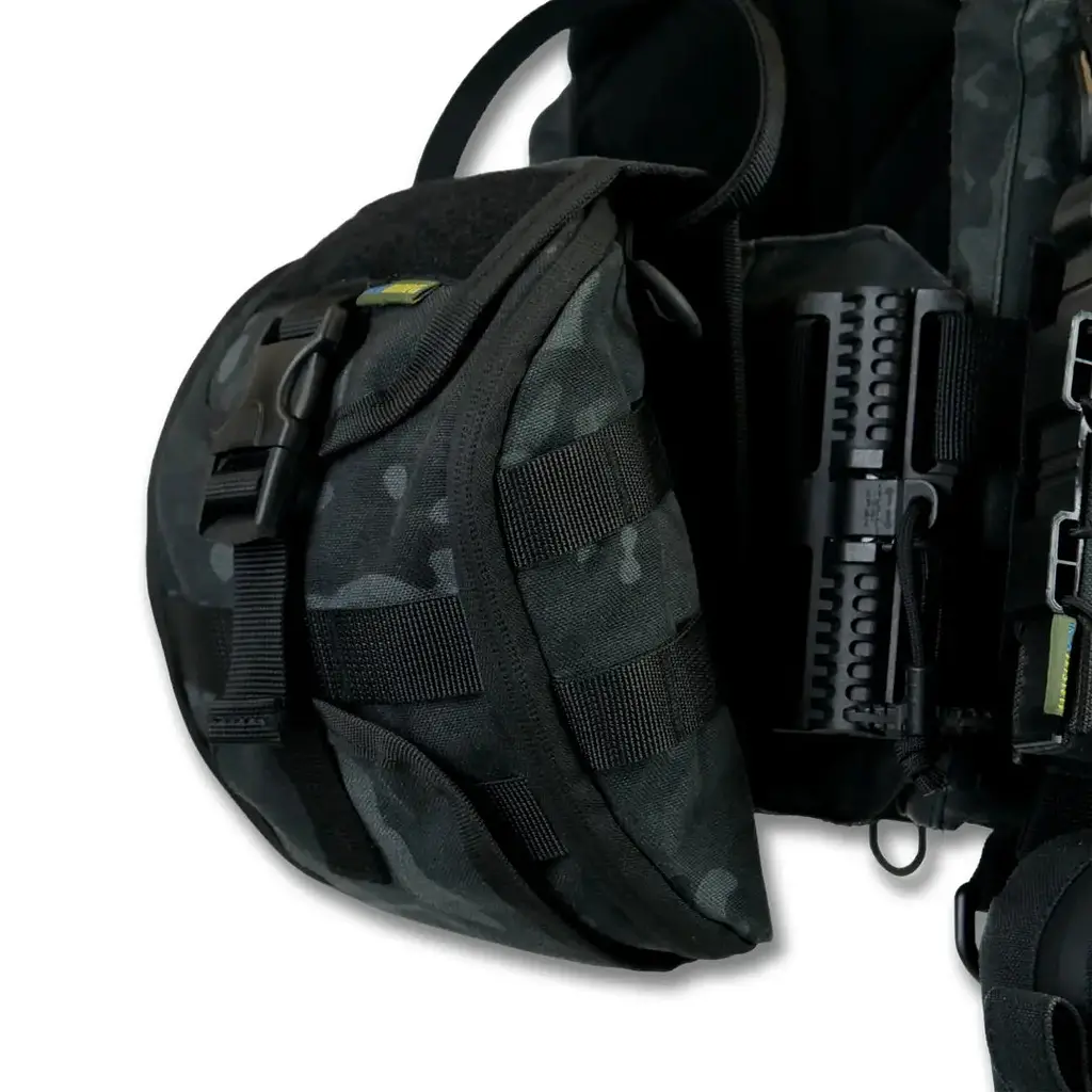 Плитоноска Kiborg GU gen.2 + 8 підсумків Black Multicam (1000-k77001) - фото 9