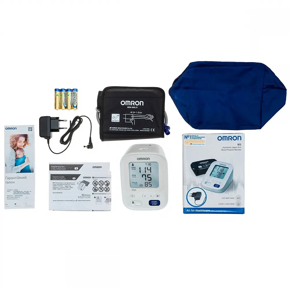 Тонометр Omron M3 (HEM-7154-Е) автоматичний на плече з адаптером - фото 6