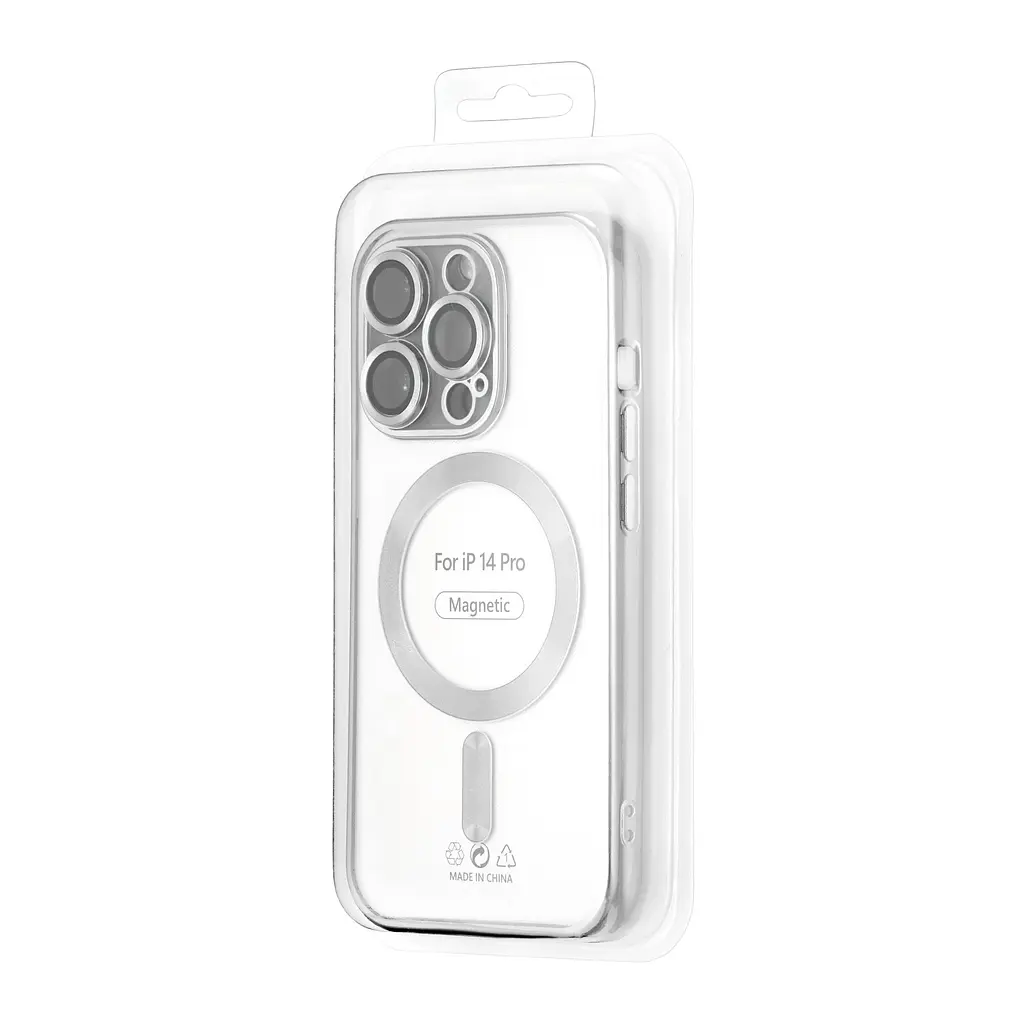 Чохол Ductil Metallic Edge with MagSafe (Protected Camera & Lens) iPhone 14 Pro Silver - фото 2