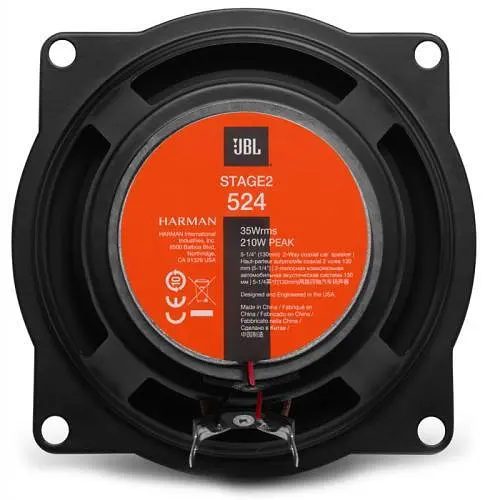 Автомобільна акустика JBL Stage2 524 2-х смугова, коаксіальна, 13 см, кругла, 35 Вт Stage2 524 - фото 2