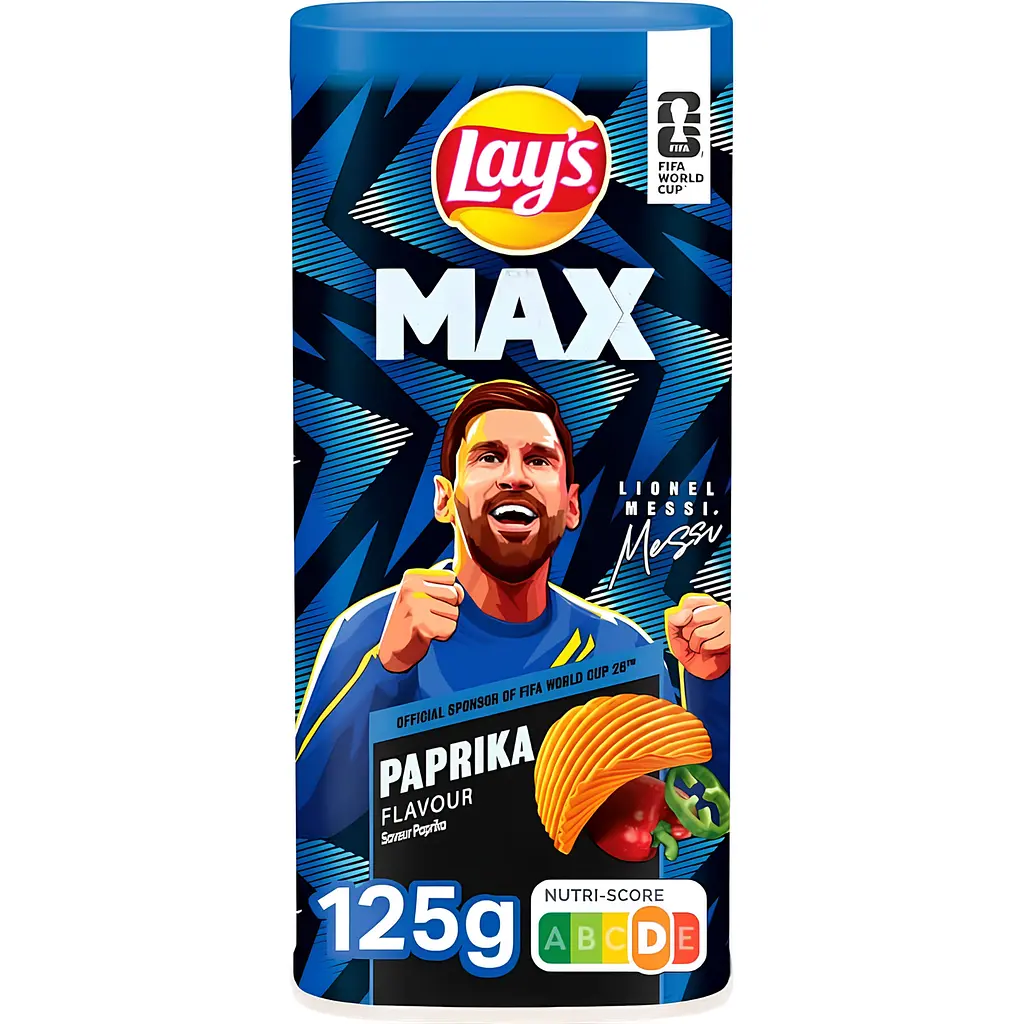 Чіпси Lay’s Max Paprika FIFA World Cup 26 Lionel Messi зі смаком паприки 125 г