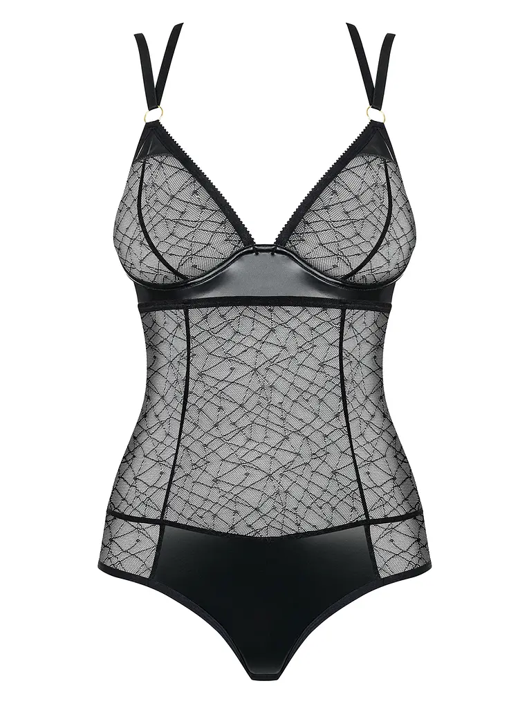 Боді Obsessive 859-TED-1 S/M чорний - фото 5