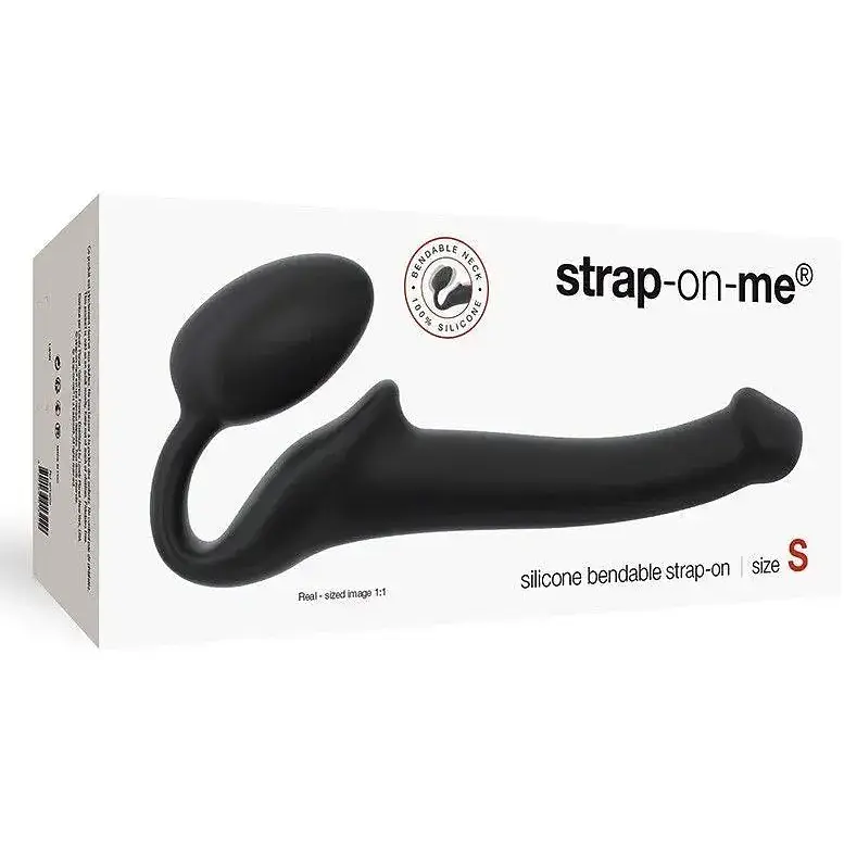 Безремневий страпон Strap-On-Me Black S повністю регульований діаметр 2.7 см - фото 3