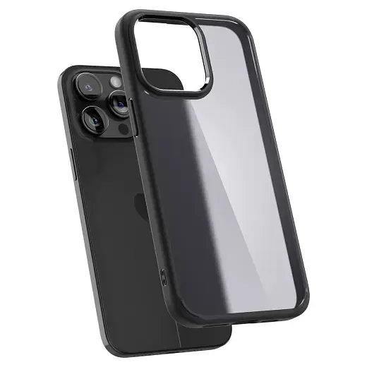 Прозрачный чехол Spigen Ultra Hybrid Frost Black для iPhone 15 Pro (ACS06709) - фото 2