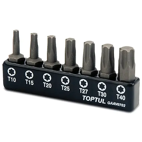 Набір біт TORX TOPTUL 1/4" 7 од. (T10-T40) GAAV0702