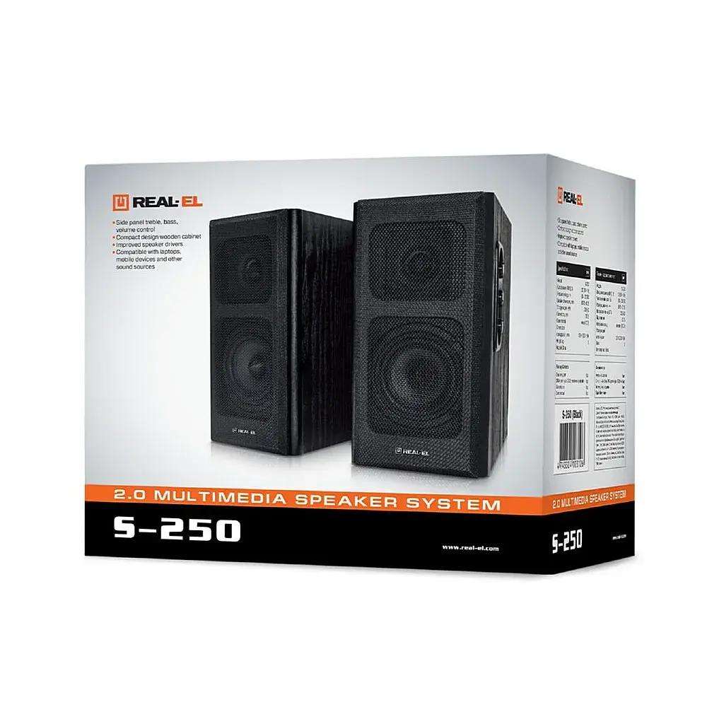 Акустична система REAL-EL S-250 Black (EL121000005) - фото 8