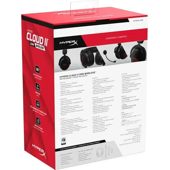 Навушники з мікрофоном HyperX Cloud II Core Wireless Black (6Y2G8AA) - фото 9