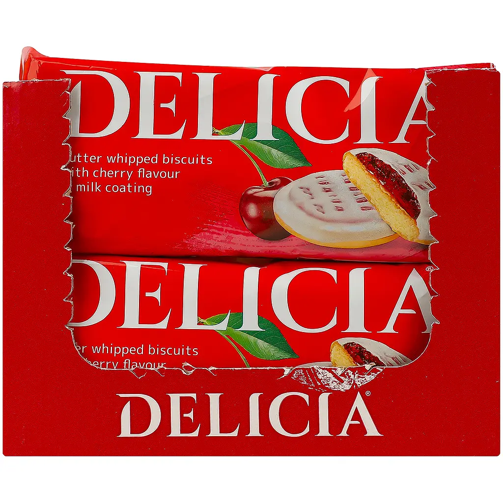 Печиво здобне збивне Delicia Деліція у молочній глазурі зі смаком вишні 135 г - фото 4
