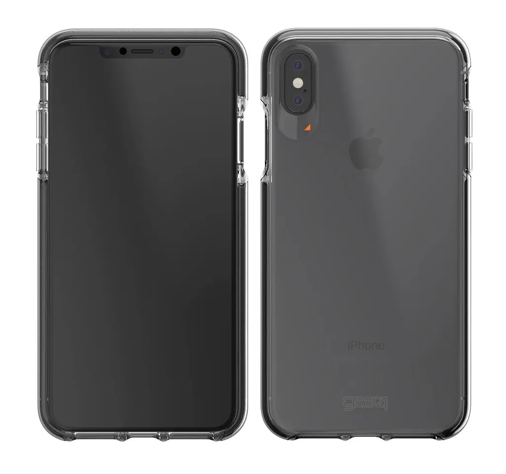 Оригинальный противоударный чехол для iPhone XS / iPhone X Gear4 Piccadilly D3O Black + Прозрачный - фото 3