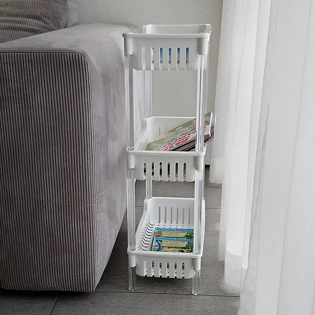 Етажерка трьохрівнева MVM, біла (FH-05 WHITE) - фото 4