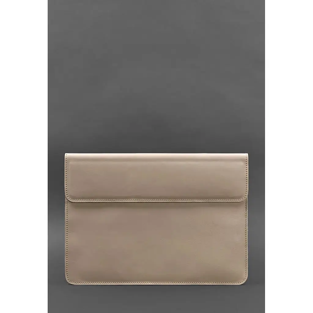 Шкіряний чохол-конверт BlankNote на магнітах для MacBook 14 Світло-бежевий - фото 5