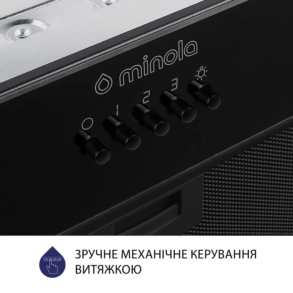 Витяжка Minola HBI 52622 BL GLASS 700 LED (повновбудована) - фото 6