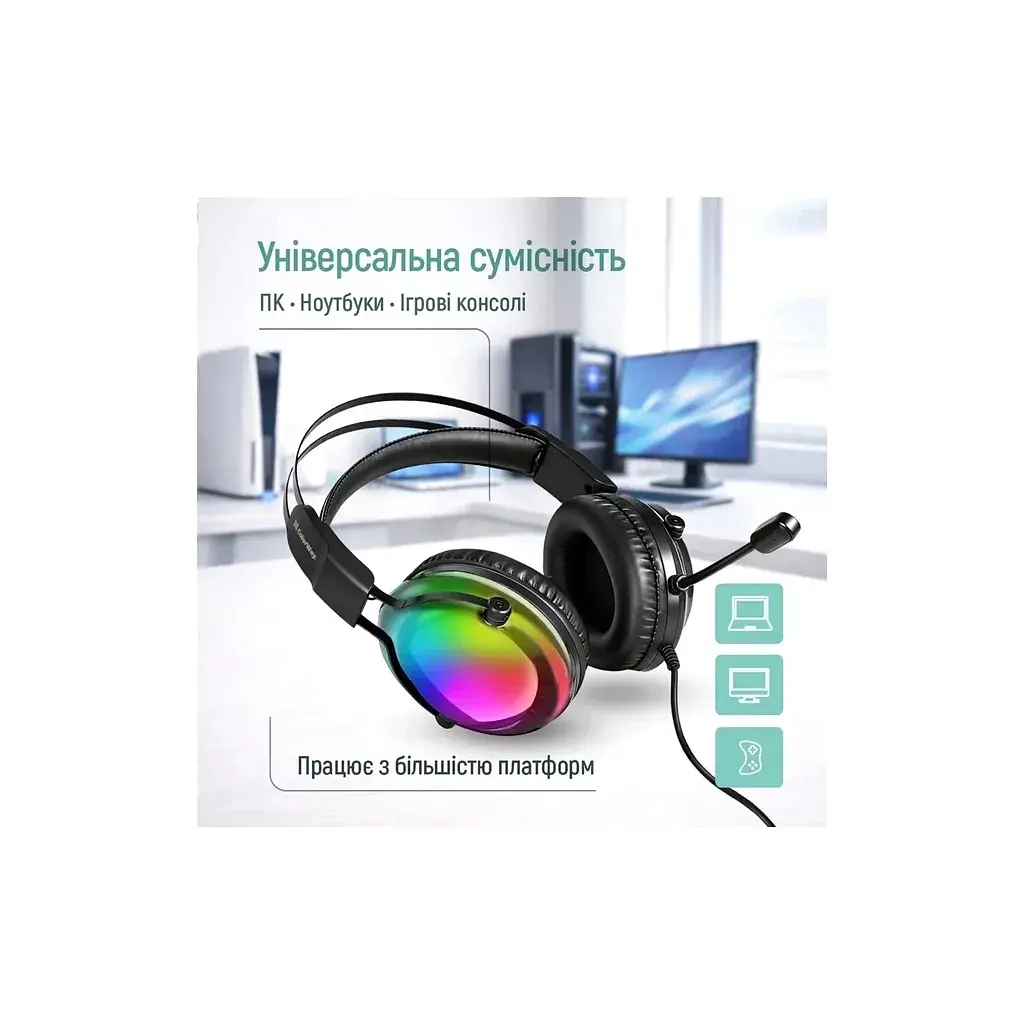Навушники ColorWay Firestrike RGB Black (CW-HPG04BK) - фото 12