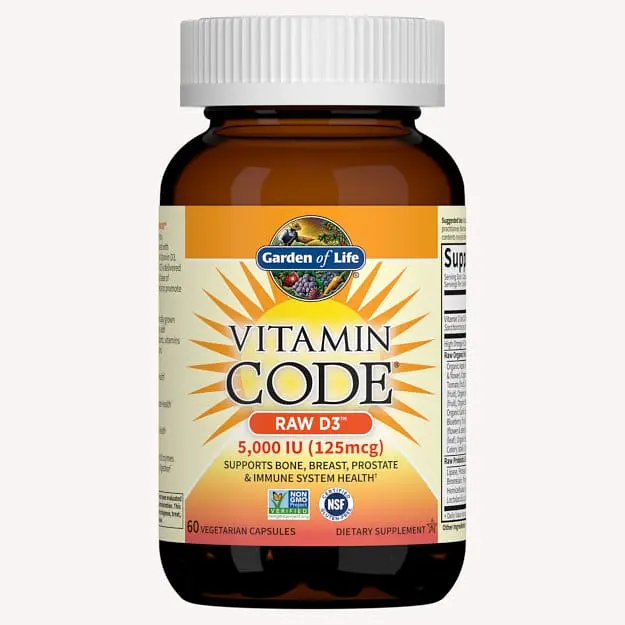 Витамины и минералы Garden of Life Vitamin Code Raw Vitamin D3 125 мкг 60 вегакапсул - фото 2