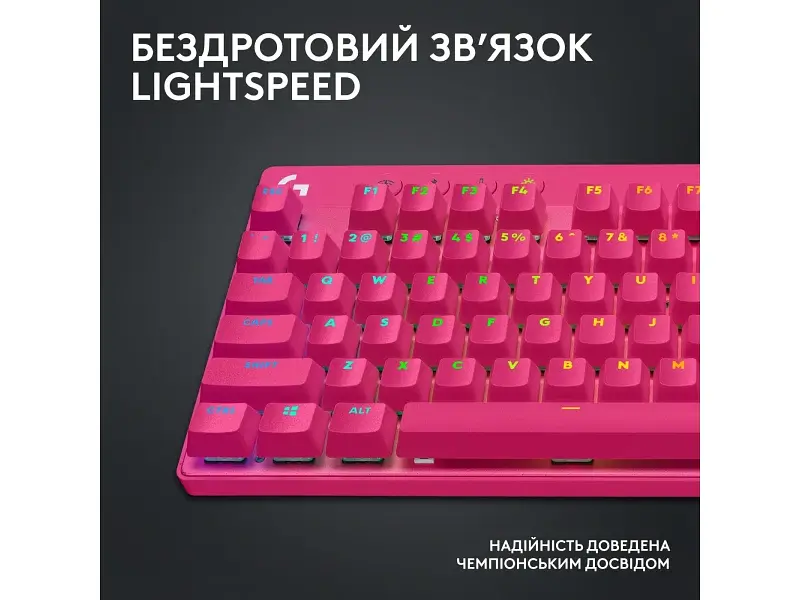 Клавіатура Logitech G PRO X TKL Lightspeed Magenta Tactile (920-012159) - фото 3