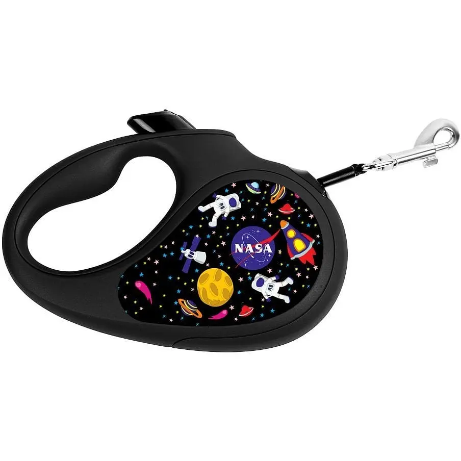 Уцінка. Повідець-рулетка для собак Waudog R-leash Nasa, світловідбиваючий, S, до 15 кг, 5 м, чорний - фото 2