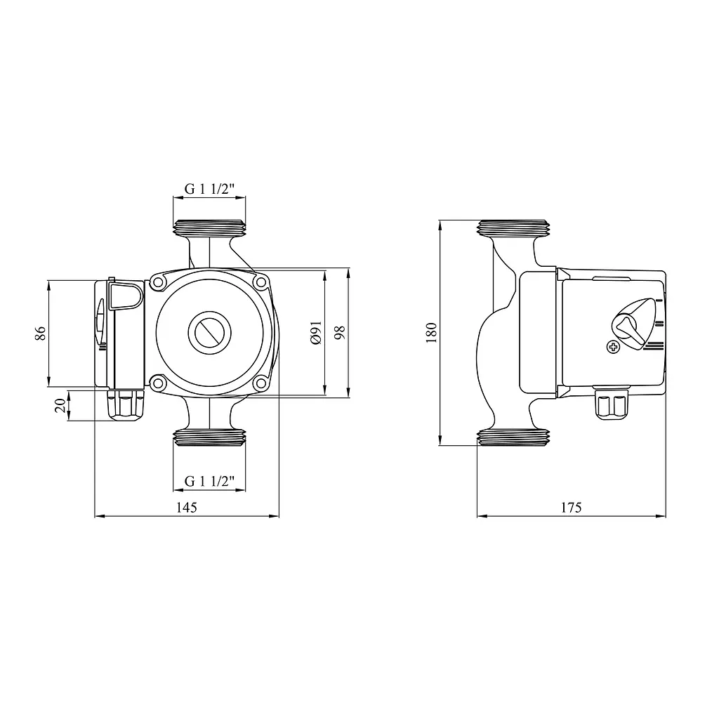 Насос циркуляційний Forwater GPD/UPS 25/8-180 (Grundfos) CV015038 - фото 2