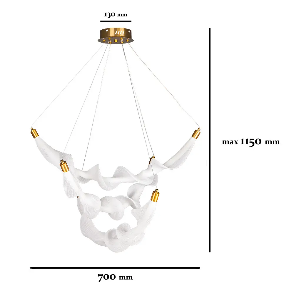 Люстра стельова LED Levistella 7813034-3 AB, 37W, 4000K, бронзовий метал, сучасний стиль - фото 3