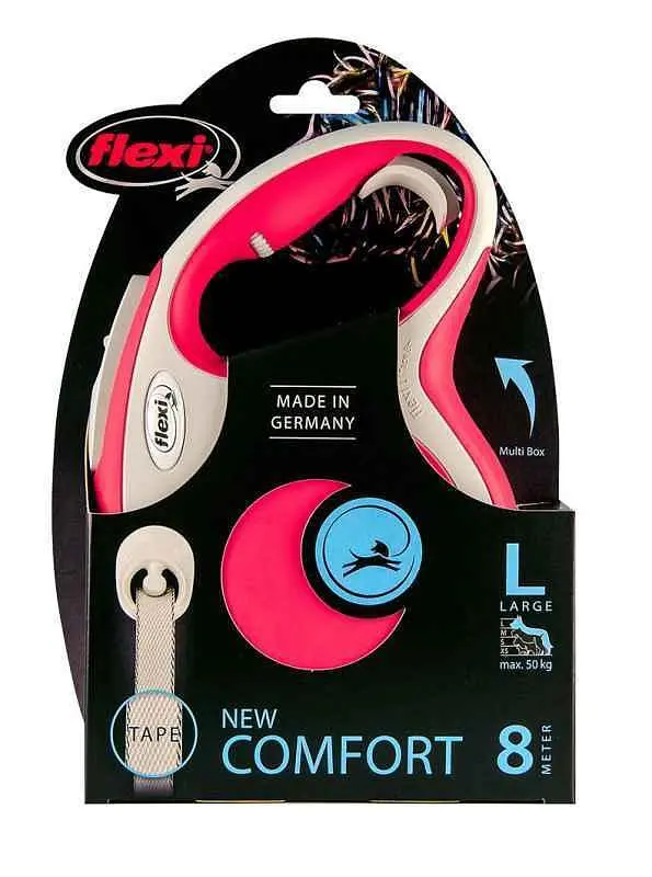 Повідець-рулетка Flexi New Comfort Long L для собак великих порід довга стрічка 8 м до 50 кг - фото 2
