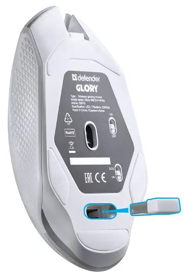 Миша Defender Glory GM-514, LED White (52513) - фото 5