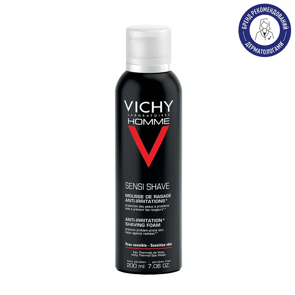 Пена для бритья Vichy Homme для чувствительной кожи 200 мл (M6634105) - фото 2