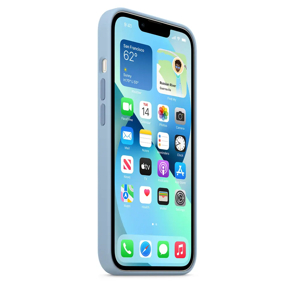 Чохол Silicone Case з MagSafe для Apple iPhone 13 (6.1) (Blue Fog) ААА [69874] - фото 3
