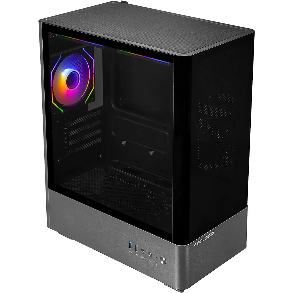 Корпус Prologix Lumi GM-01AB Glass Black [146860] - фото 3