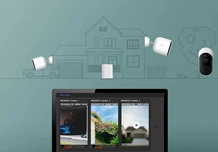 Уличная IP-камера XiaomiiMiLab EC4 Spotlight Battery Camera Set + Gateway CMSXJ31A - фото 8