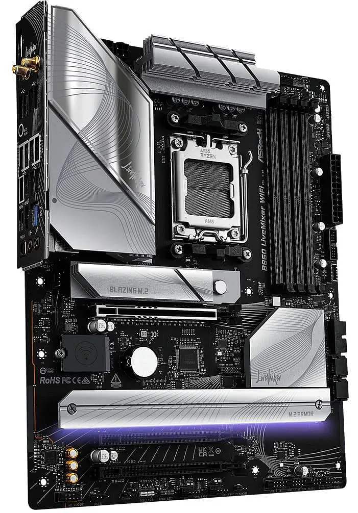 Материнська плата AsRock B850 LIVEMIXER WIFI (B850 LIVEMIXER WIFI) (Socket AM5, AMD B850, ATX) - фото 2