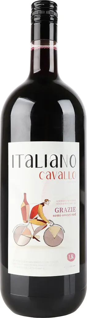 Напій винний Italiano Cavallo Grazie червоний напівсолодкий 1.5 л - фото 5
