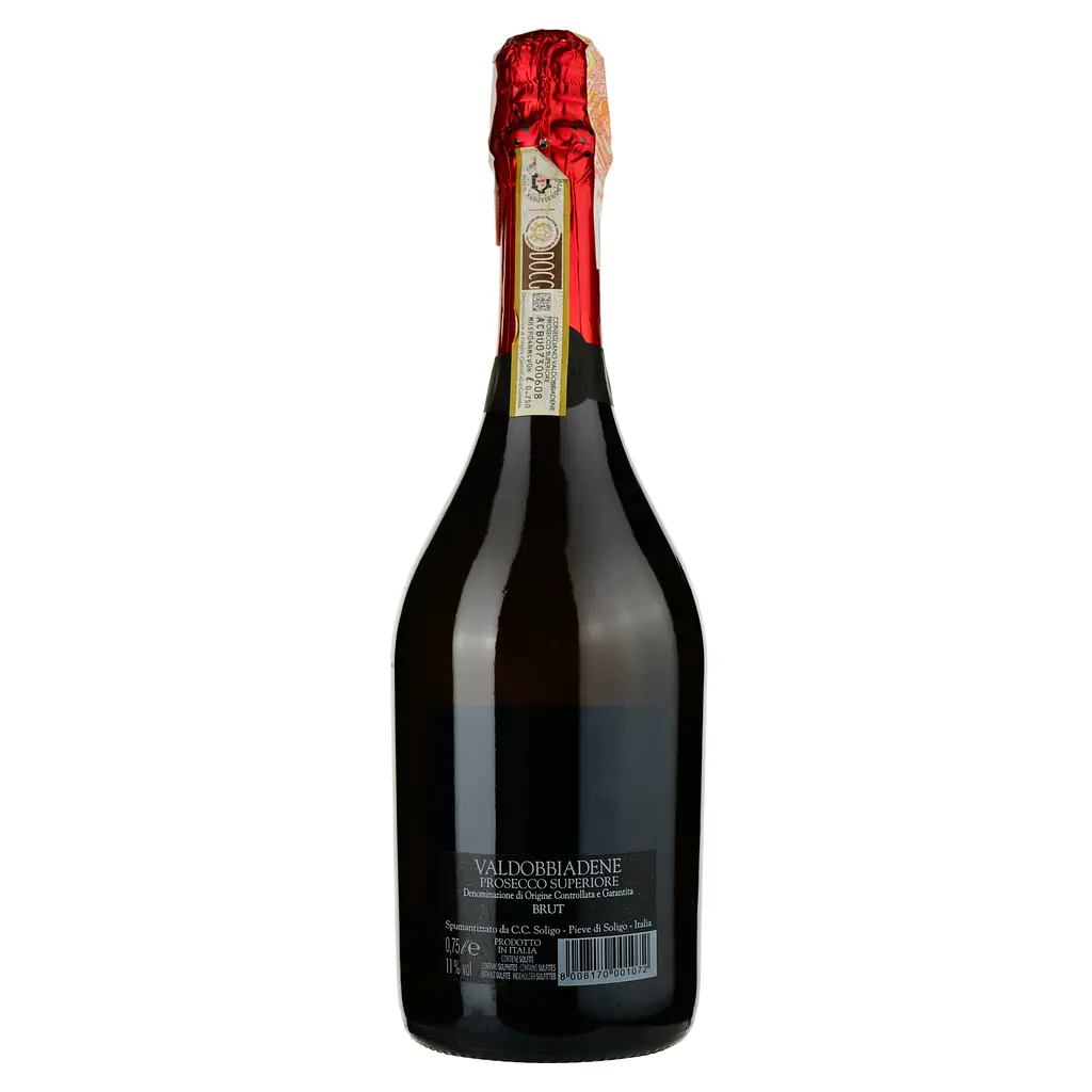 Вино игристое Coste Petrai Valdobbiadene Prosecco Col Maor Brut, белое, брют, 0,75л - фото 2