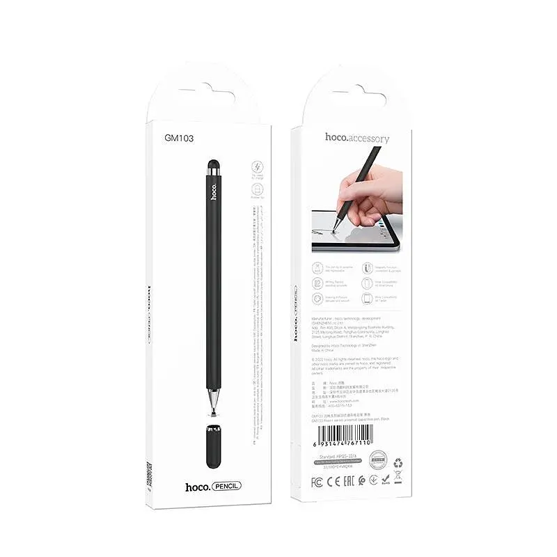 Стилус Hoco GM103 Fluent series universal capacitive pen черный - фото 3