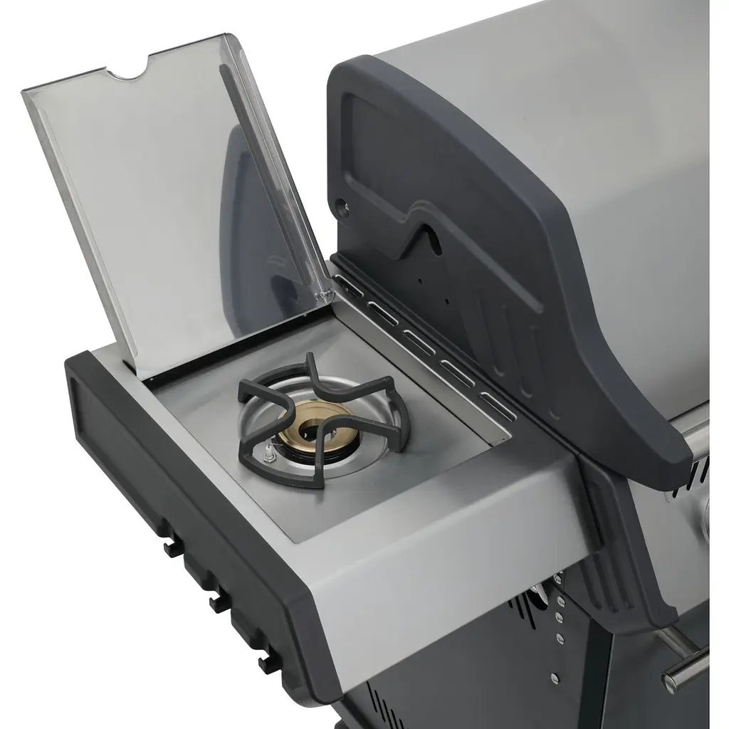 Газовый гриль Santos S-401 Black с боковой горелкой, черный (900259) - фото 5