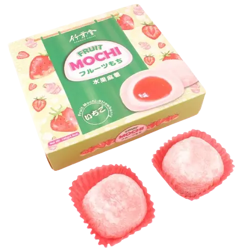Японські моті Bamboo House Fruit Mochi Strawberry Полуниця 140г - фото 3