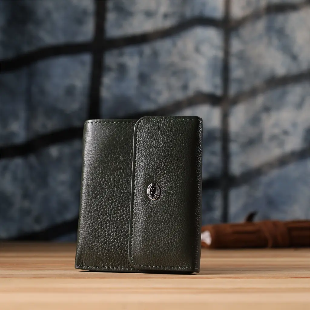 Женский кошелек среднего размера из натуральной кожи ST Leather 12х14х2 см acs0029649 - фото 9