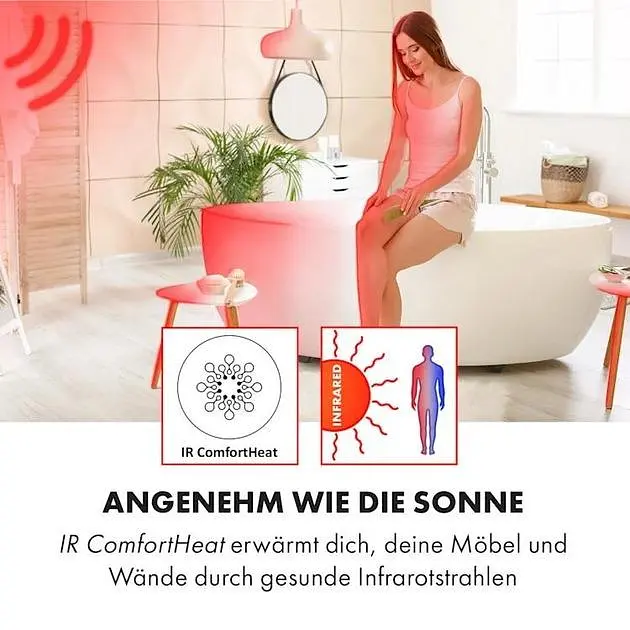 Инфракрасный обогреватель для ванной комнаты Klarstein Hot Spot Crystal Spotless (10035064) - фото 4