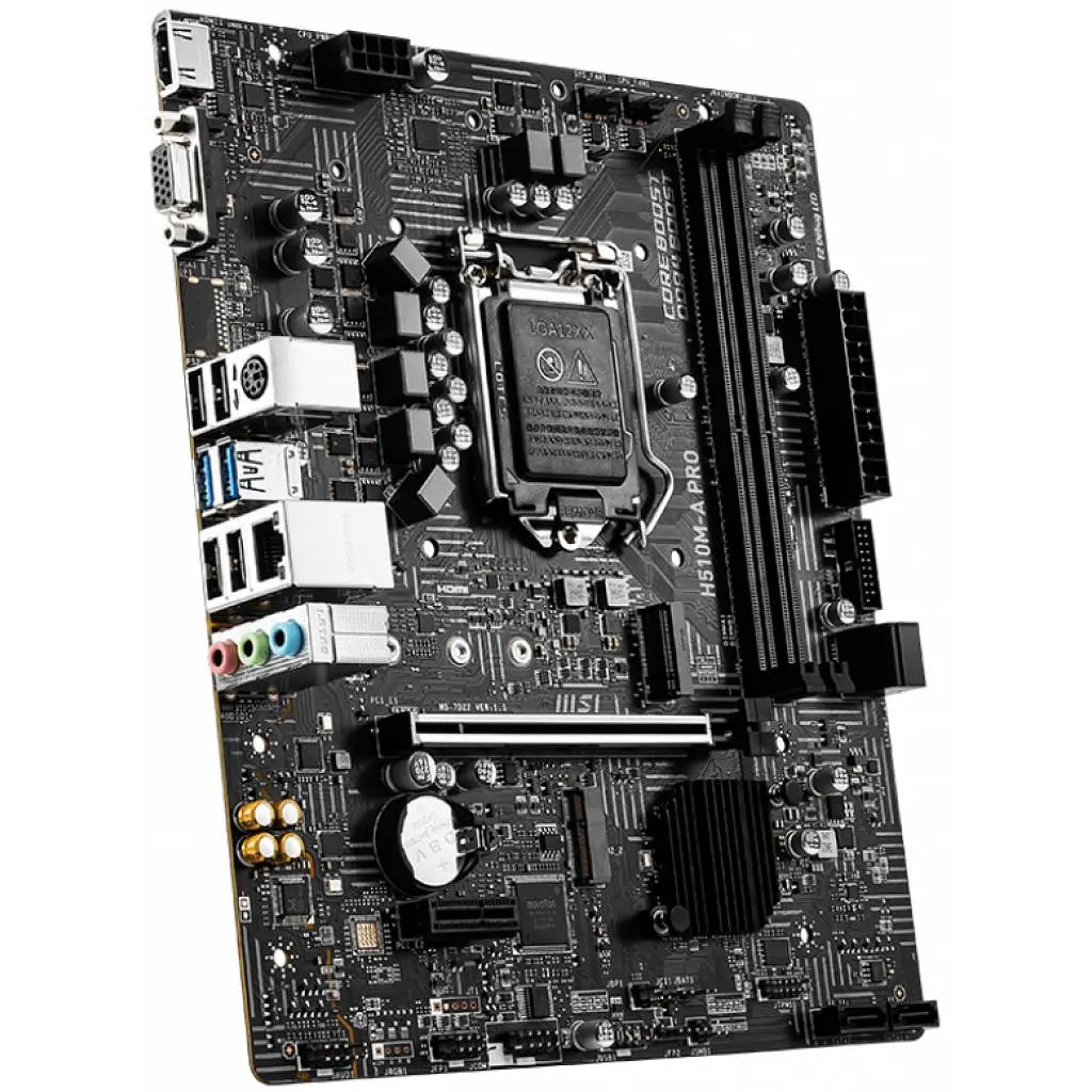 Материнська плата MSI H510M-A PRO (H510M-A PRO) (Socket 1200, Intel H510, Micro-ATX) Б/в - фото 2