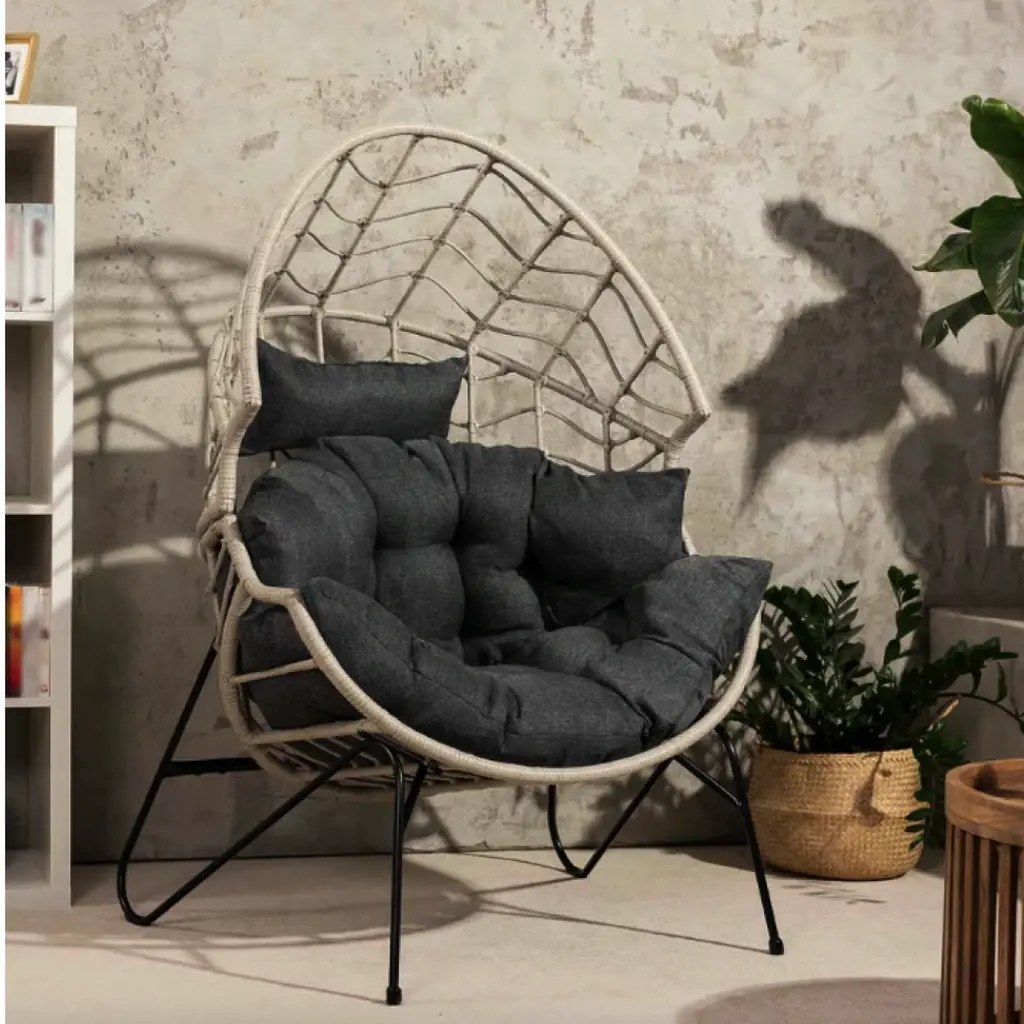 Крісло-кокон Di Volio Alcamo ротангове для відпочинку - фото 3