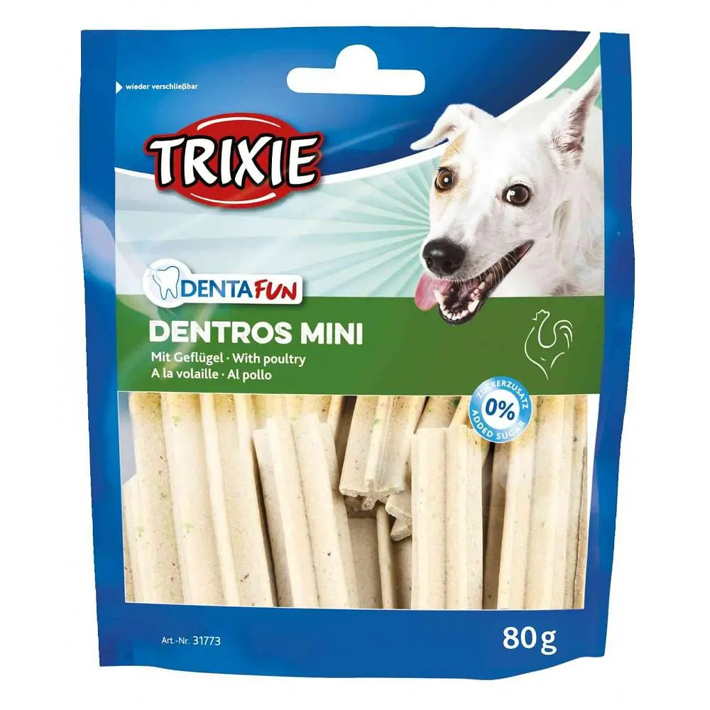 Ласощі для собак Trixie Denta Fun Dentros Mini 80 г (домашня птиця)