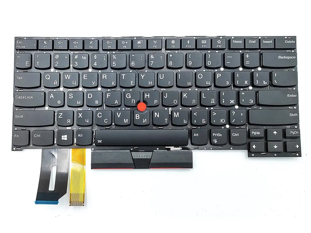 Клавіатура для Lenovo ThinkPad T490s T495s X1 Extreme Gen 1/2, P1 Gen 1/2 (RU Black з підсвічуванням) - фото 3