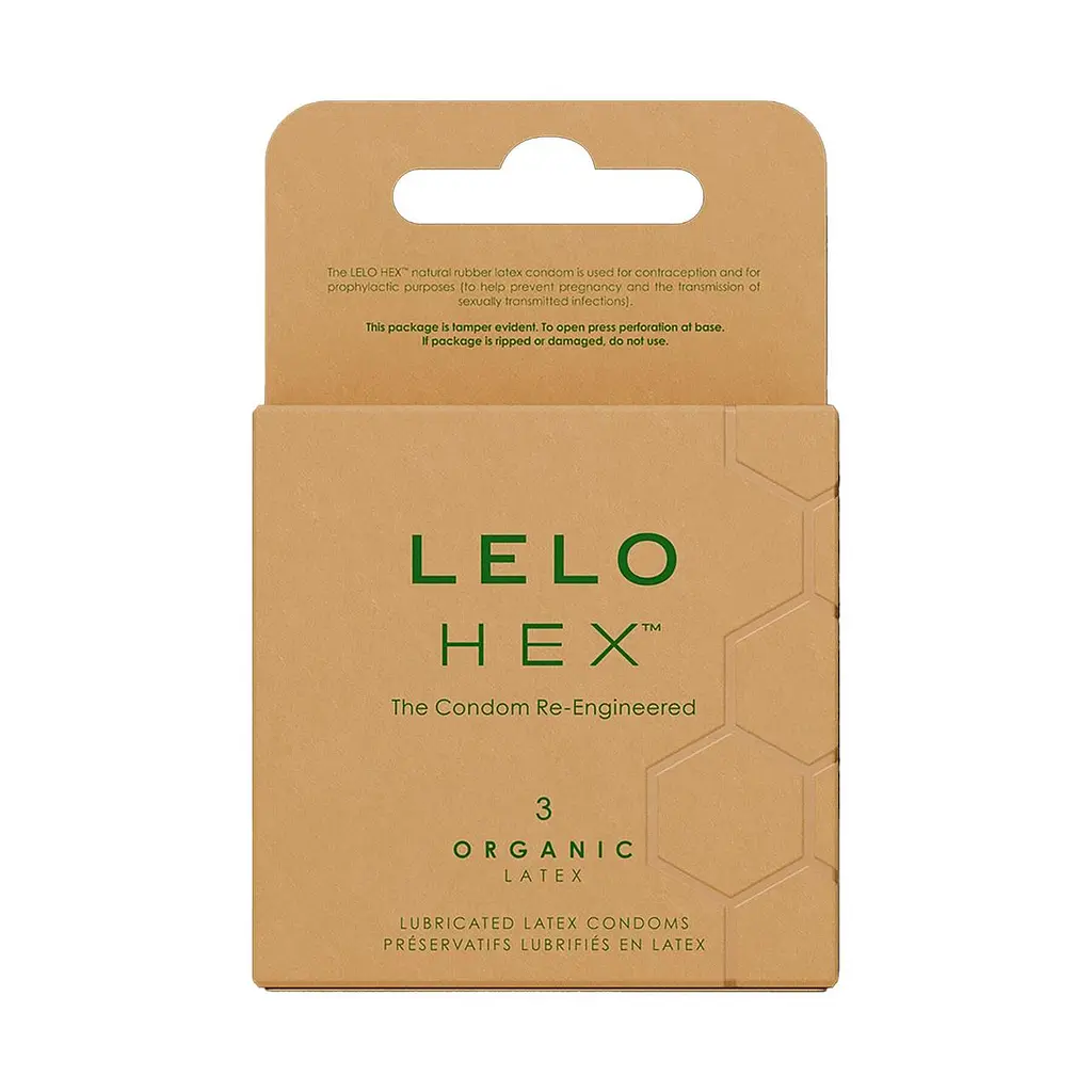 Презервативи LELO HEX Condoms Organic 3 Pack, тонкі та суперміцні